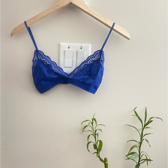 Aritzia Talula Royal Blue Lace Bralette - Picture 2 of 7